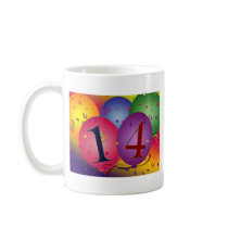 Celebrate 14th Birthday mugs