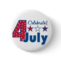 Celebrate 4th of July Button