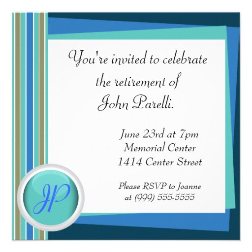Celebrate a Retirement Personalized Invitation