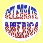 Celebrate America Flag Font #1 Stickers stickers