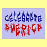 Celebrate America Flag Font #2 cards