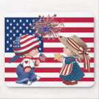 Celebrate American Flag mousepad