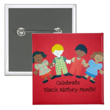 Celebrate Black History Month Pinback Button