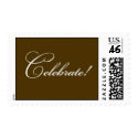 Celebrate - Brown postage by pinkyinky Celebrate - Brown postage