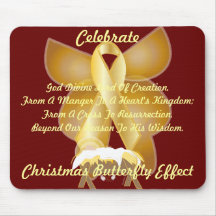 Celebrate Christmas Butterfly Effect-Customize Mouse Pads