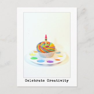 Celebrate Creativity Cupcake Photography Postcard