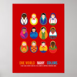 Celebrate Culture & Diversity One World Many Color Posters