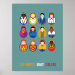 Celebrate Culture & Diversity One World Many Color Posters
