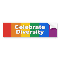 Celebrate Diversity 2 bumper stickers by gayshirts Celebrate Diversity 2 bumper stickers