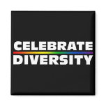 Celebrate Diversity Black Magnet