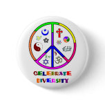 Celebrate Diversity Pinback Buttons