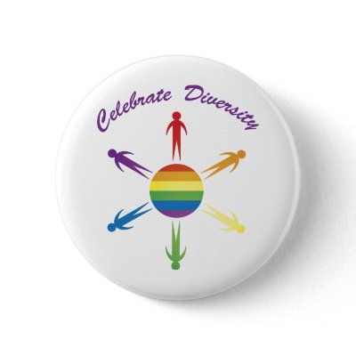 Celebrate Diversity Circle Buttons by naturetees