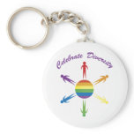 Celebrate Diversity Circle Keychains