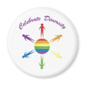 Celebrate Diversity Circle Magnets