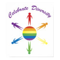 Celebrate Diversity Circle Posters posters