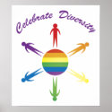 Celebrate Diversity Circle Posters posters