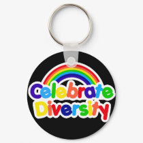Celebrate Diversity Gay Pride Rainbow keychains by BoogieMonst Celebrate Diversity Gay Pride Rainbow keychains