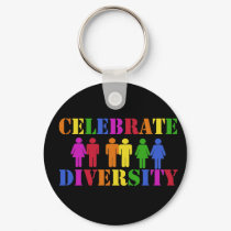 Celebrate Diversity keychains