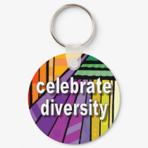 Celebrate Diversity keychains by WanderingWomyn Celebrate Diversity keychains