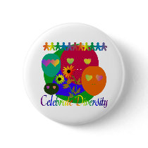 Celebrate Diversity Pinback Buttons