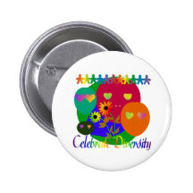 Celebrate Diversity Pinback Buttons