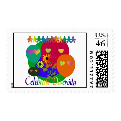 Celebrate Diversity Postage Stamp by orsobear
