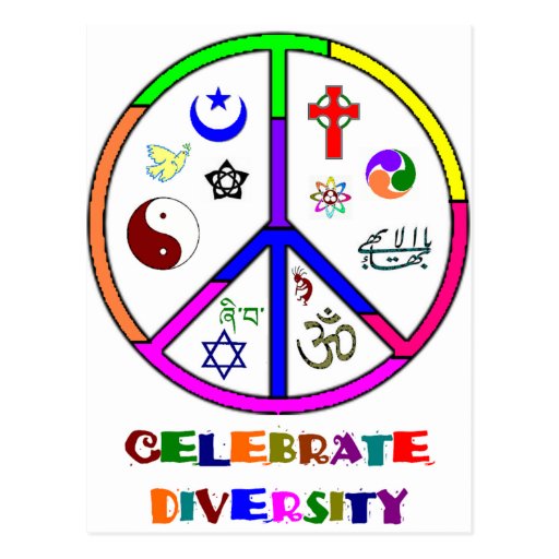 Celebrate Diversity Postcard | Zazzle