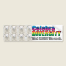 Celebrate diversity sticker bumper stickers