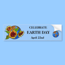 Celebrate Earth Day Bumper Sticker bumper stickers by politicalgirl Celebrate Earth Day Bumper Sticker bumper stickers