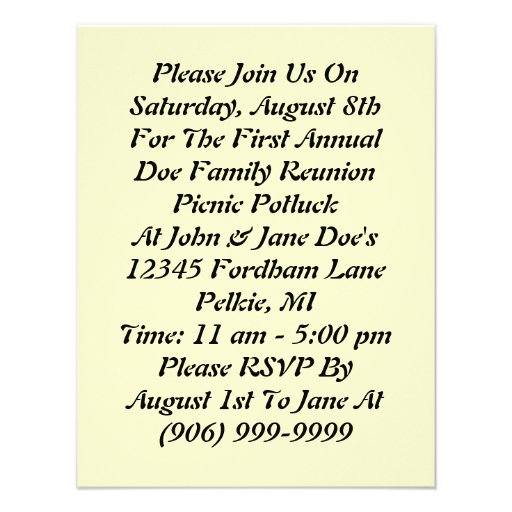 Celebrate Family With Reunion Party Invitations