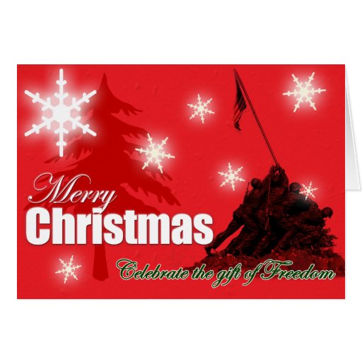 Celebrate Freedom Military Christmas Card | Zazzle
