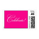 Celebrate - Fuschia postage by pinkyinky Celebrate - Fuschia postage