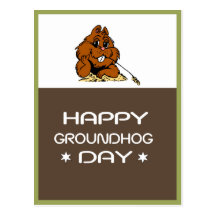 Celebrate Groundhog Day Postcard