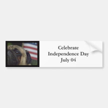Celebrate Independence Day July 04 Bumper Sticker