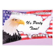 Celebrate Independence Eagle Personalized Invites