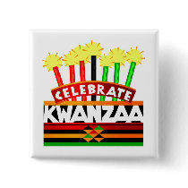 Celebrate Kwanzaa Pinback Button