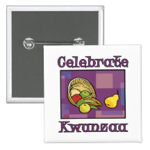 Celebrate Kwanzaa Fruit Button