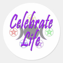 Celebrate Life Round Sticker