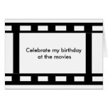Celebrate My Birthday at the Movies Invitation Card
