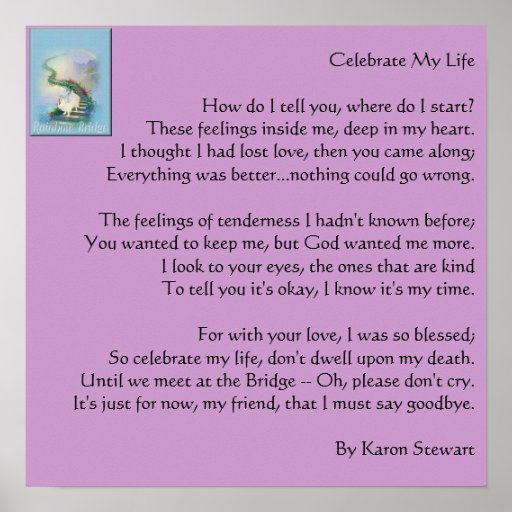 Celebrate My Life Poster