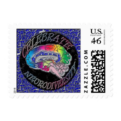 Celebrate Neurodiversity Blue stamp
