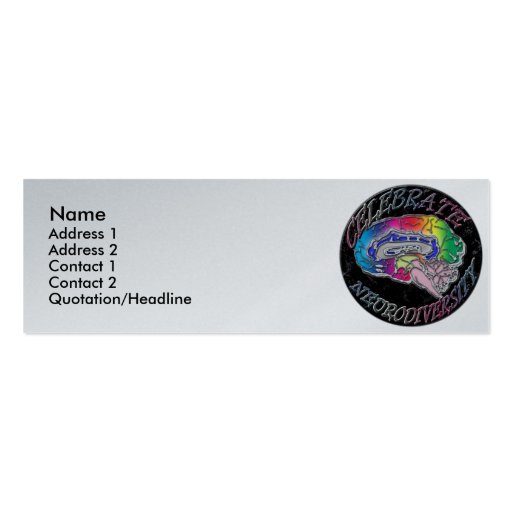 Celebrate Neurodiversity Profile Card Business Card (front side)
