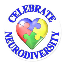 Celebrate Neurodiversity Round Sticker