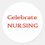 Celebrate Nursing Round Stickers