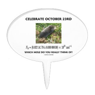 Celebrate October 23rd Which Mole Really Think Of? Cake Toppers