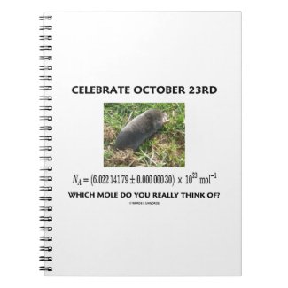 Celebrate October 23rd Which Mole Really Think Of? Journal