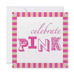Celebrate Pink Breast Cancer Event Invitation invitation