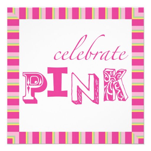Celebrate Pink Breast Cancer Event Invitation