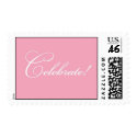 Celebrate - Pink postage by pinkyinky Celebrate - Pink postage