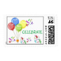Celebrate Postage Stamp by Dmargie1029 Celebrate Postage Stamp